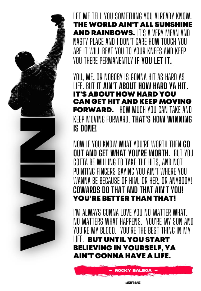 Best Rocky Balboa Motivational Speech The Strive